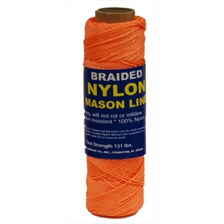 T.W. EVANS CORDAGE CO Number 1 Braided Nylon Mason Line with 1000 ft. in Orange 12-522